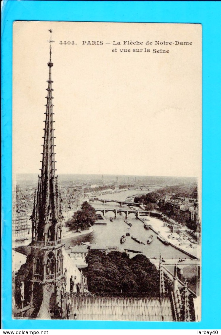 Cpa  Cartes Postales Ancienne - Paris Notre Dame La Fleche - Notre Dame De Paris