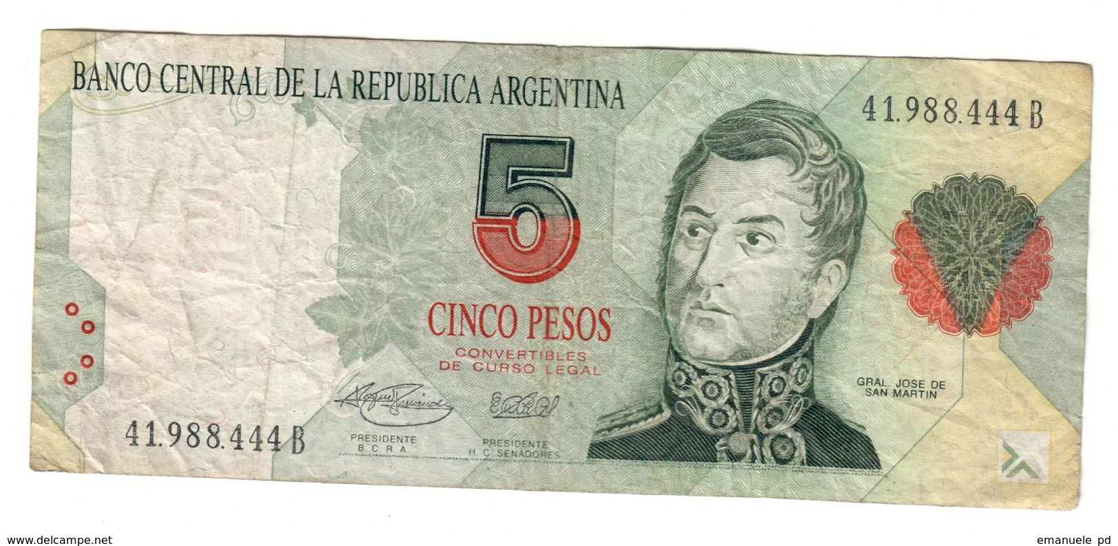 Argentina 5 Pesos 1992 - Argentina