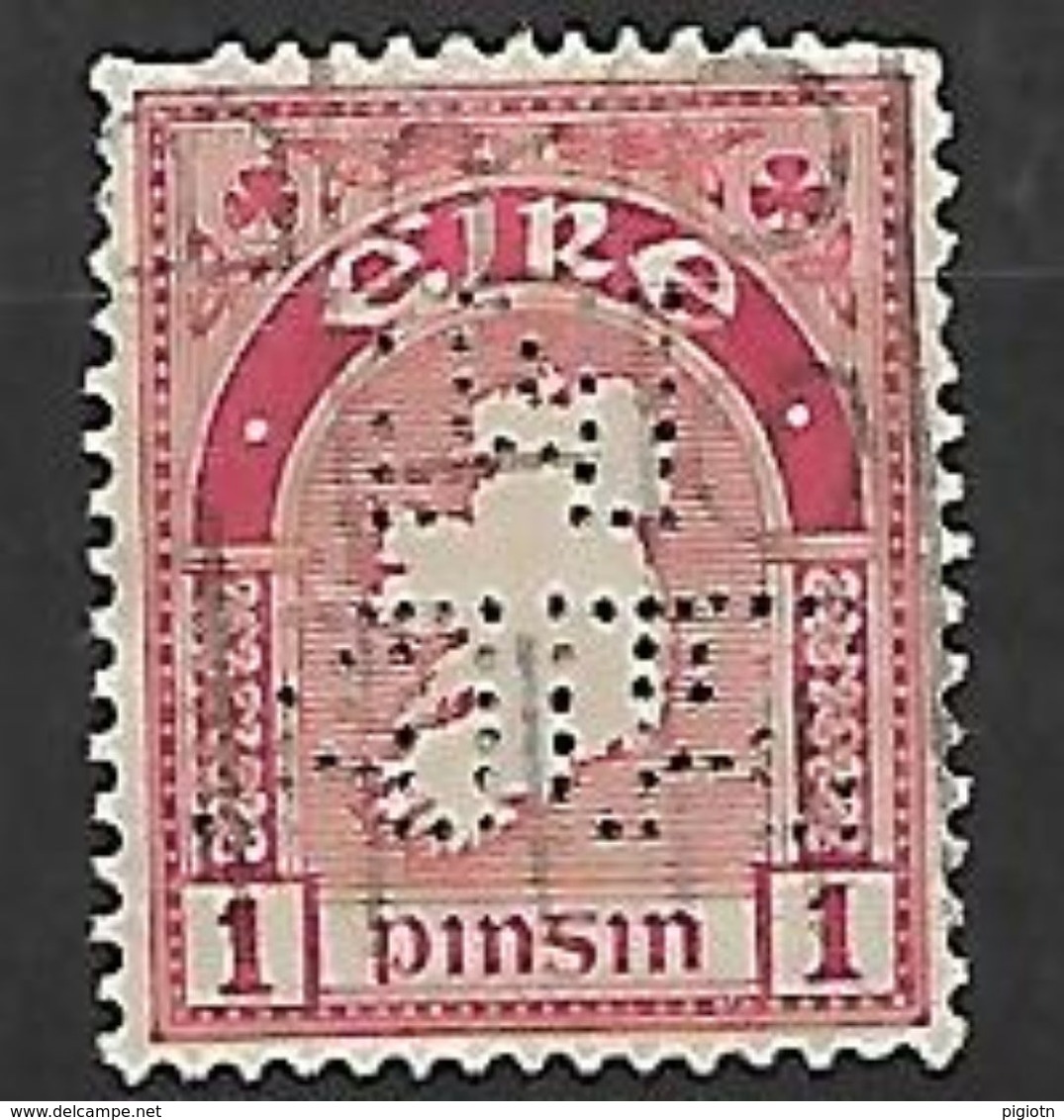 PER371 - IRLANDA - PERFIN 41 - 1 P. - CATALOGO UNIFICATO - Oblitérés