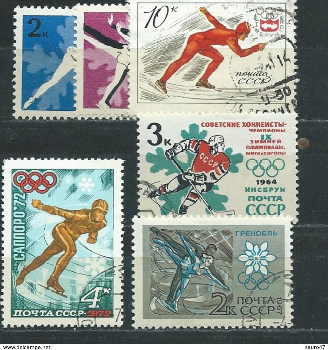 RU009   RUSSIA  OLIMPIADI INVERNALI 6 V.  -  Usato - Collections