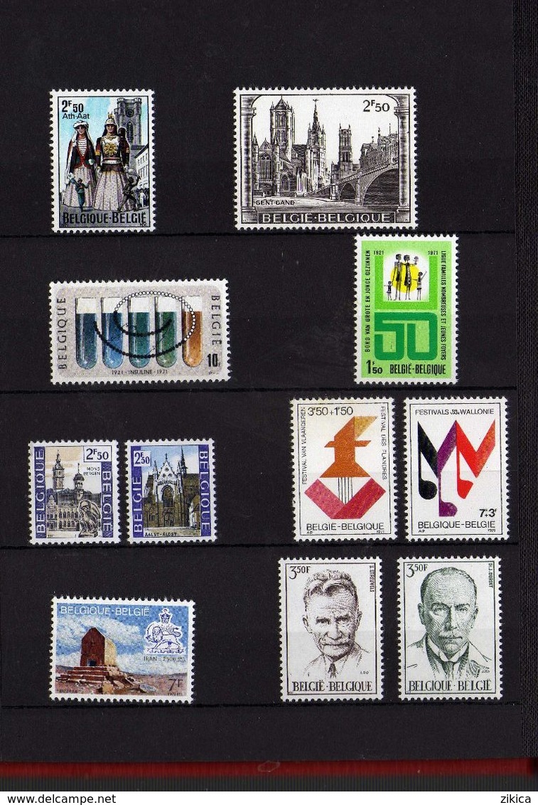 Offert Par Les Postes Belges - Aangeboden door de Belgische Posterijen.Lot stamps Belgium Post Album ( 12 scans )