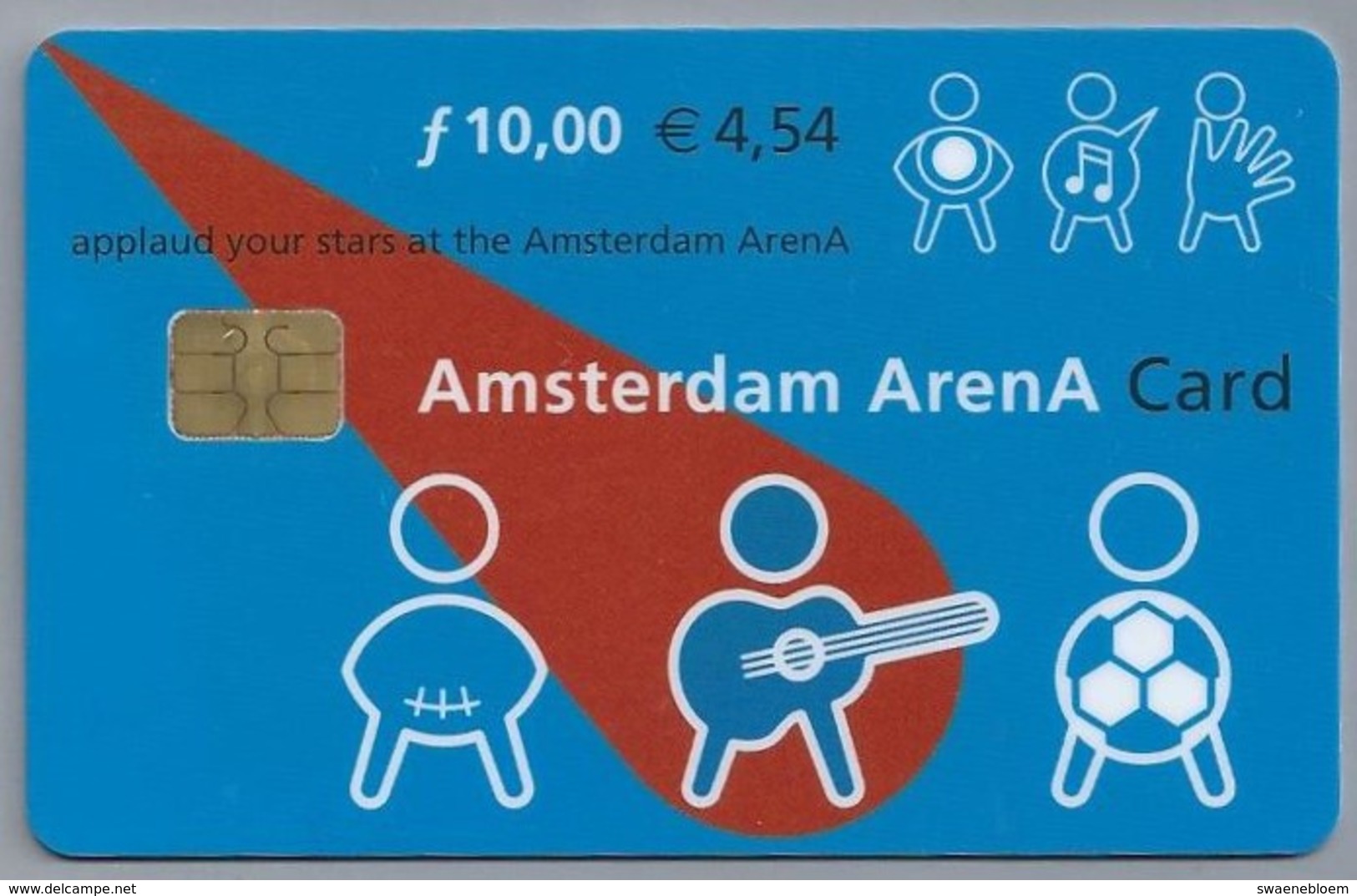 NL.- Telefoonkaart. 10 Gulden. AMSTERDAM. ARENA CARD. VOETBAL. AA01678443 - Sport