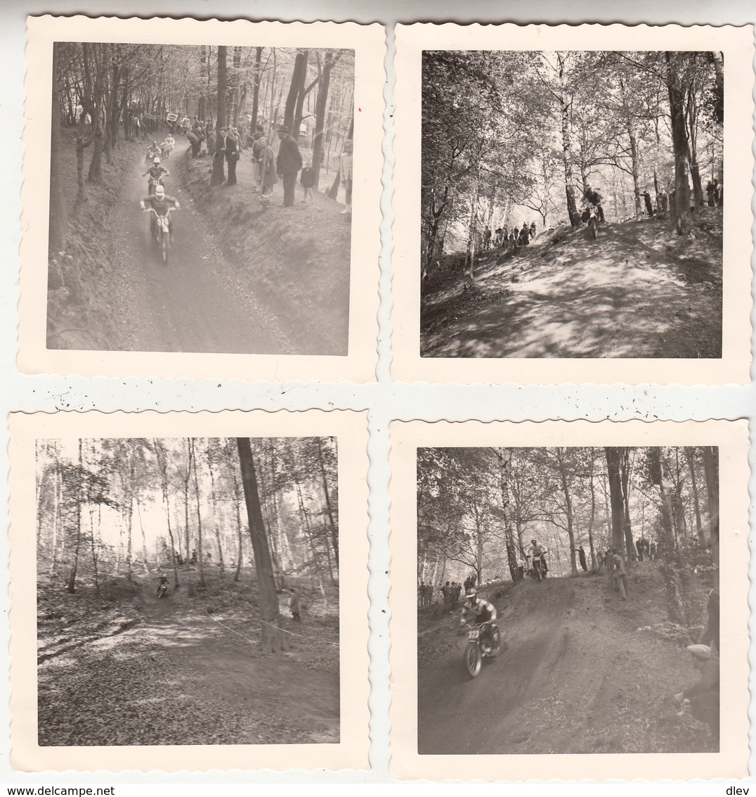 Moto-Cross - Lot De 8 Photos Format 8 X 8.5 Cm - Ciclismo