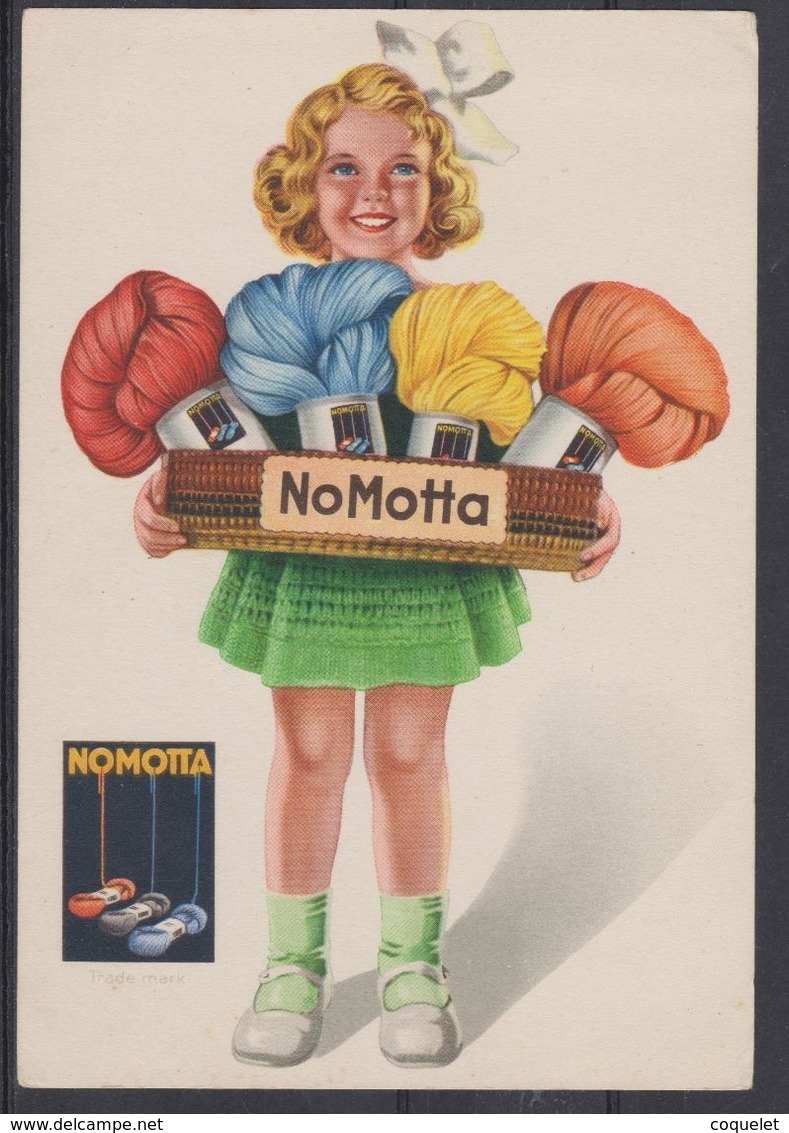 NoMotta Carte Publicitaire Pour Du Coton Et De La Laine - Marque Toujours En Activité - Carte Datant Des Années 50 - Publicidad