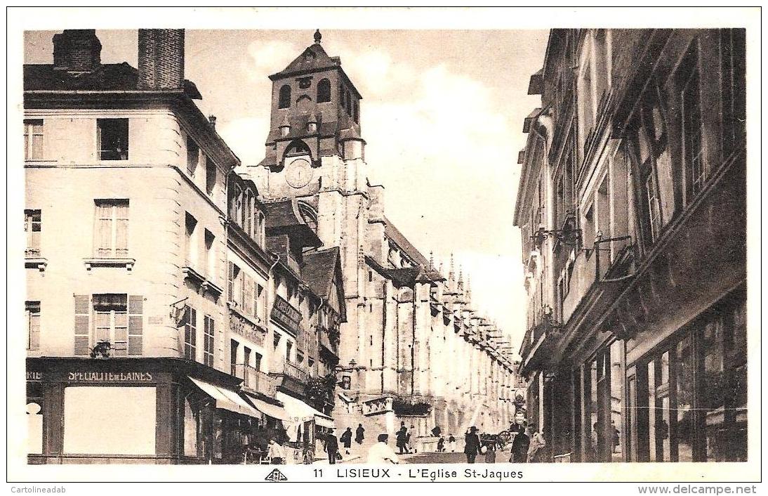 [DC11698] CPA - FRANCIA - LISIEUX - L'EGLISE ST JAQUES - Viaggiata - Old Postcard - Lisieux