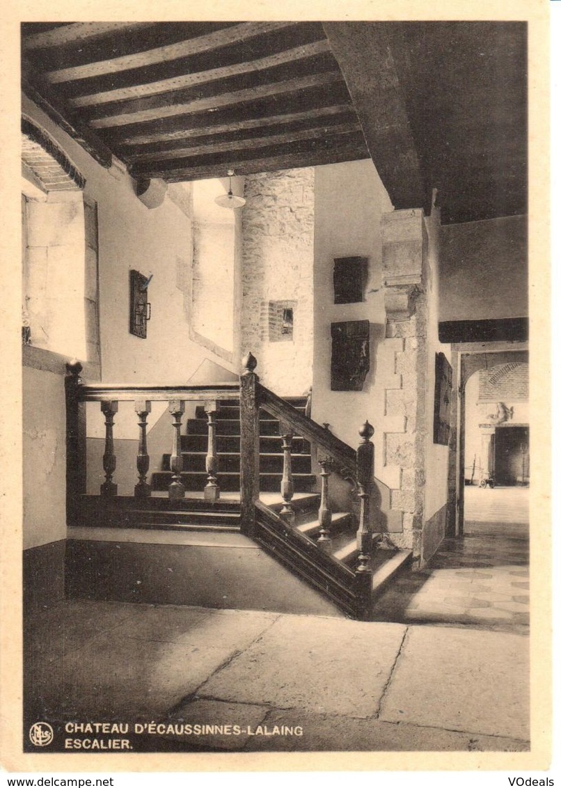 Château En Belgique - CPA - Château D'Ecaussinnes-Lalaing - Escalier - Châteaux