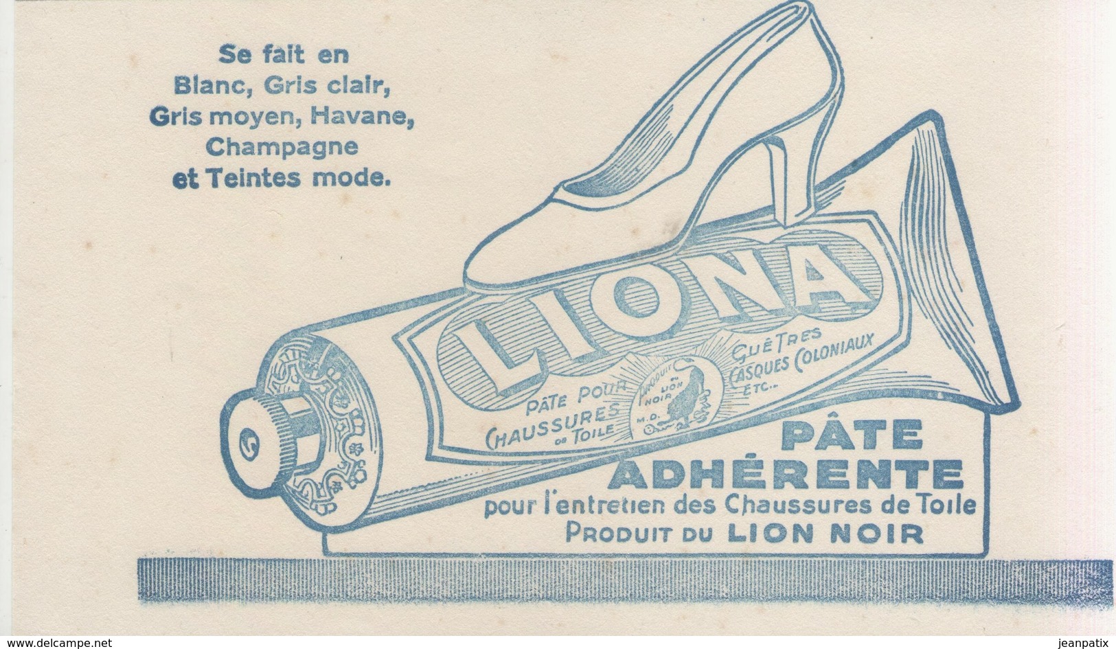 Buvard & Blotting Paper -  PATE Adhérente LIONA - LION NOIR - Chaussures - Autres & Non Classés