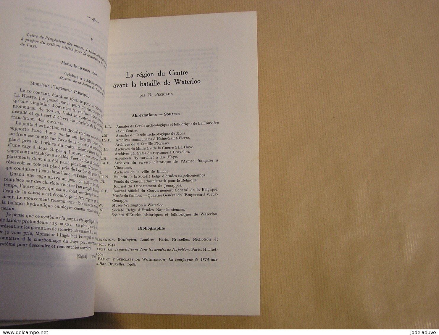 ETUDES REGIONALES 7 1969 Régionalisme Mine Charbonnages Fayt Bois d' Haine Bataille Waterloo Gilles Mons Manage Longsart