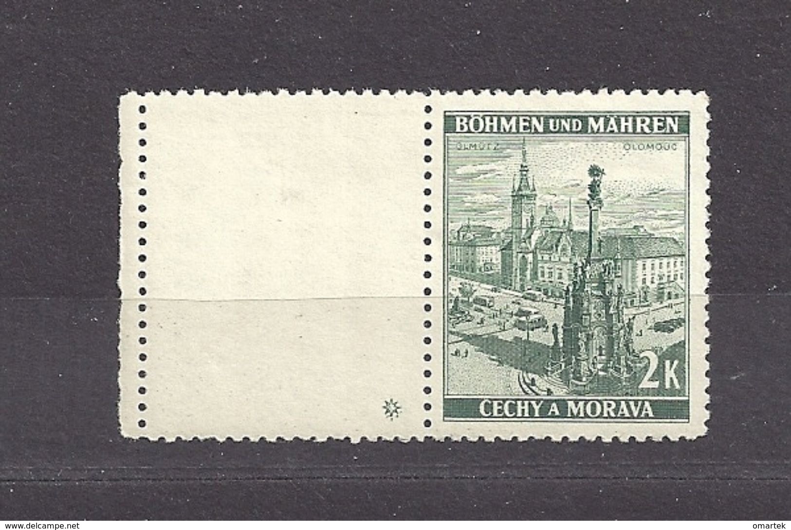 Bohemia & Moravia Böhmen Und Mähren 1939 MNH ** Mi 31 Sc 33 Cities And Castles I. Städte I. Leerfeld, Coupon - Ungebraucht