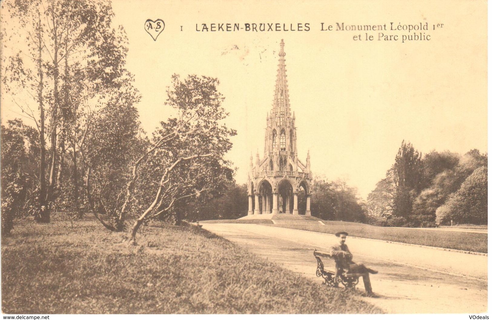 Bruxelles - CPA - Le Monument Léopold 1er Et Le Parc Public - Laeken