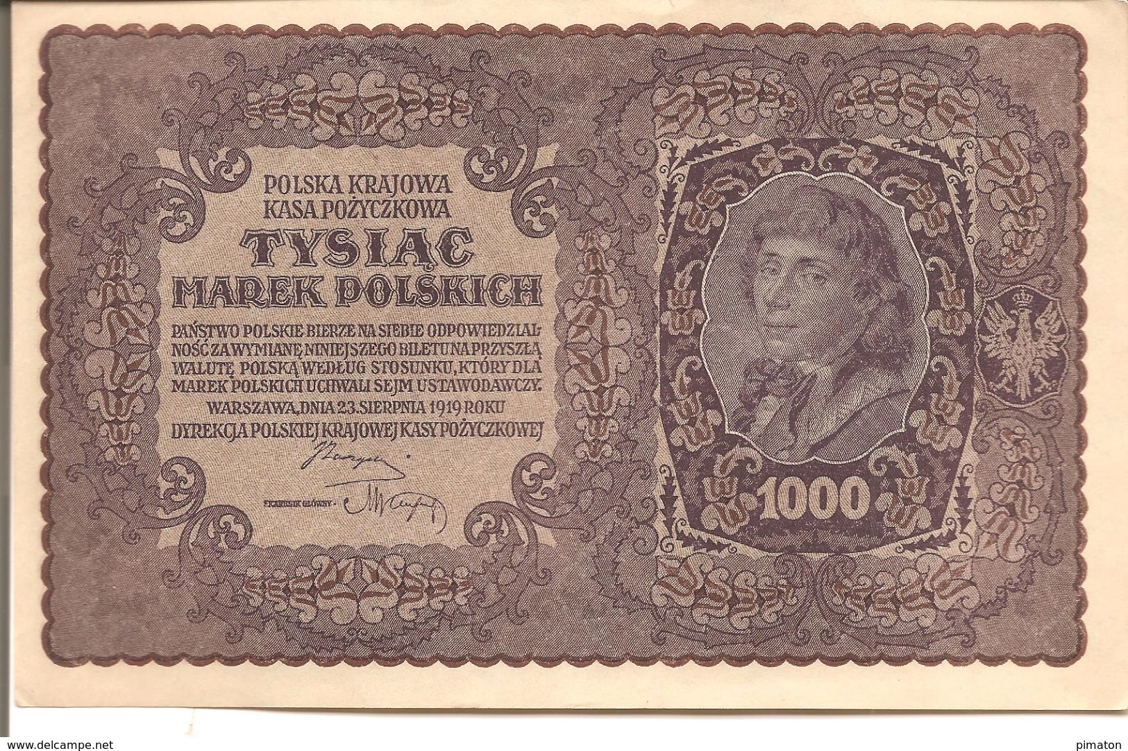 1000 Zlotych ( 1919 ) - Pologne