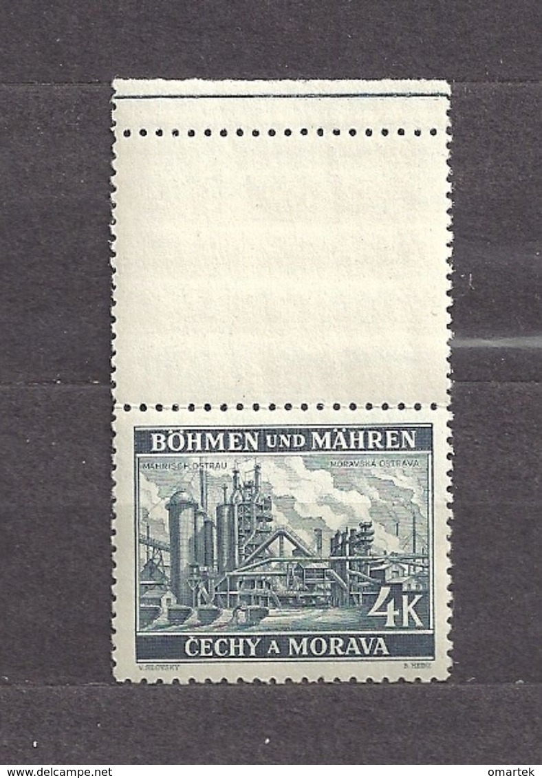 Bohemia & Moravia Böhmen Und Mähren 1939 MNH ** Mi 34 Sc 36 Cities And Castles I. Städte I. Leerfeld, Coupon - Ungebraucht