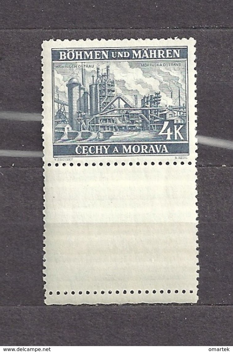 Bohemia & Moravia Böhmen Und Mähren 1939 MNH ** Mi 34 Sc 36 Cities And Castles I. Städte I. Leerfeld, Coupon. II.type - Ungebraucht