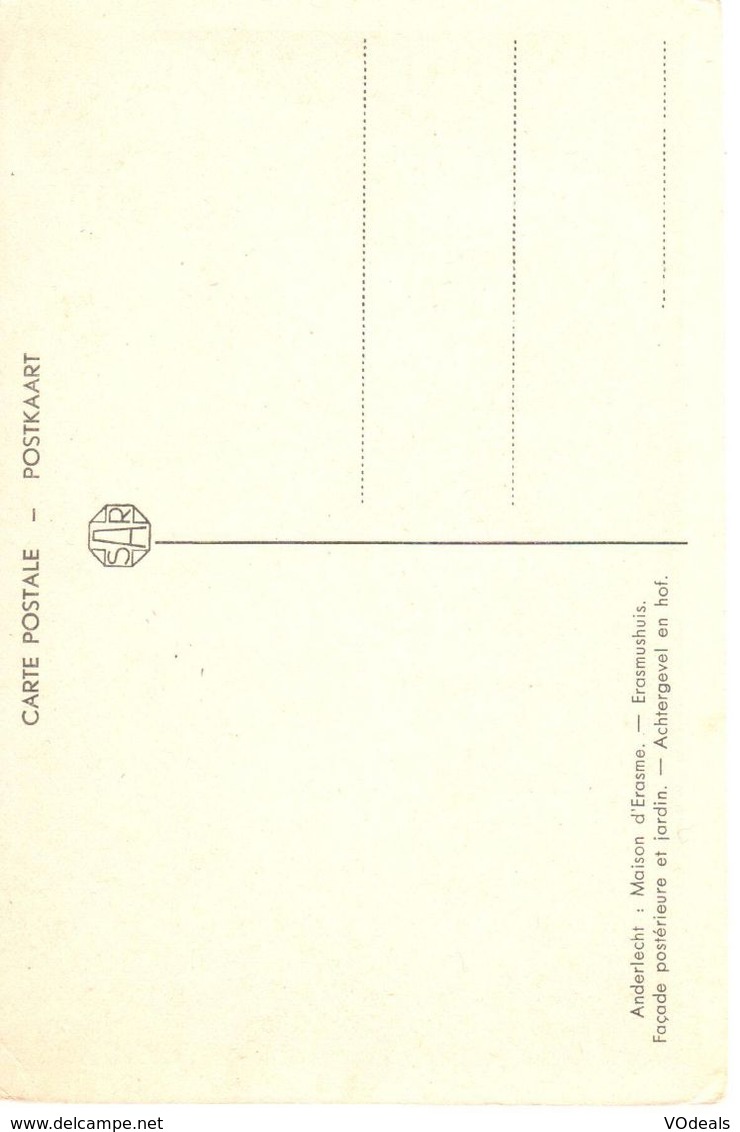 Bruxelles - CPA - Anderlecht - Maison D'Erasme - Façade Postérieure Et Jardin - Anderlecht