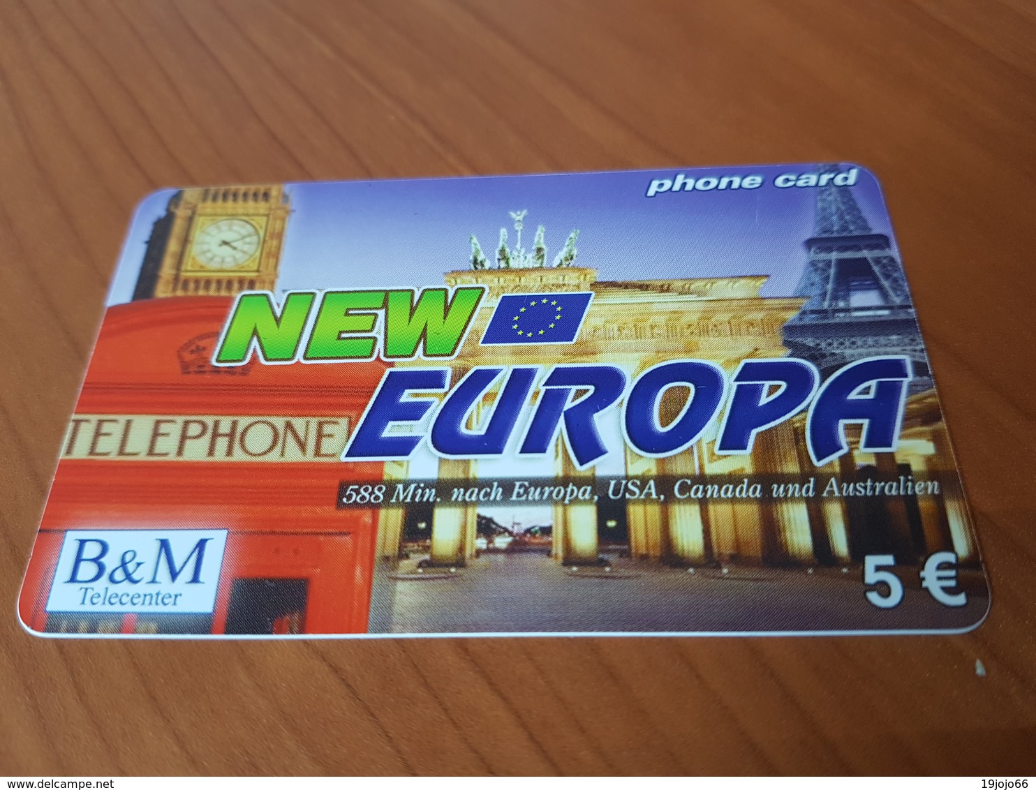 B&M New Europa - Eifel Tower -Big Ben London  5 €   - Little Printed   -   Used Condition - [2] Mobile Phones, Refills And Prepaid Cards