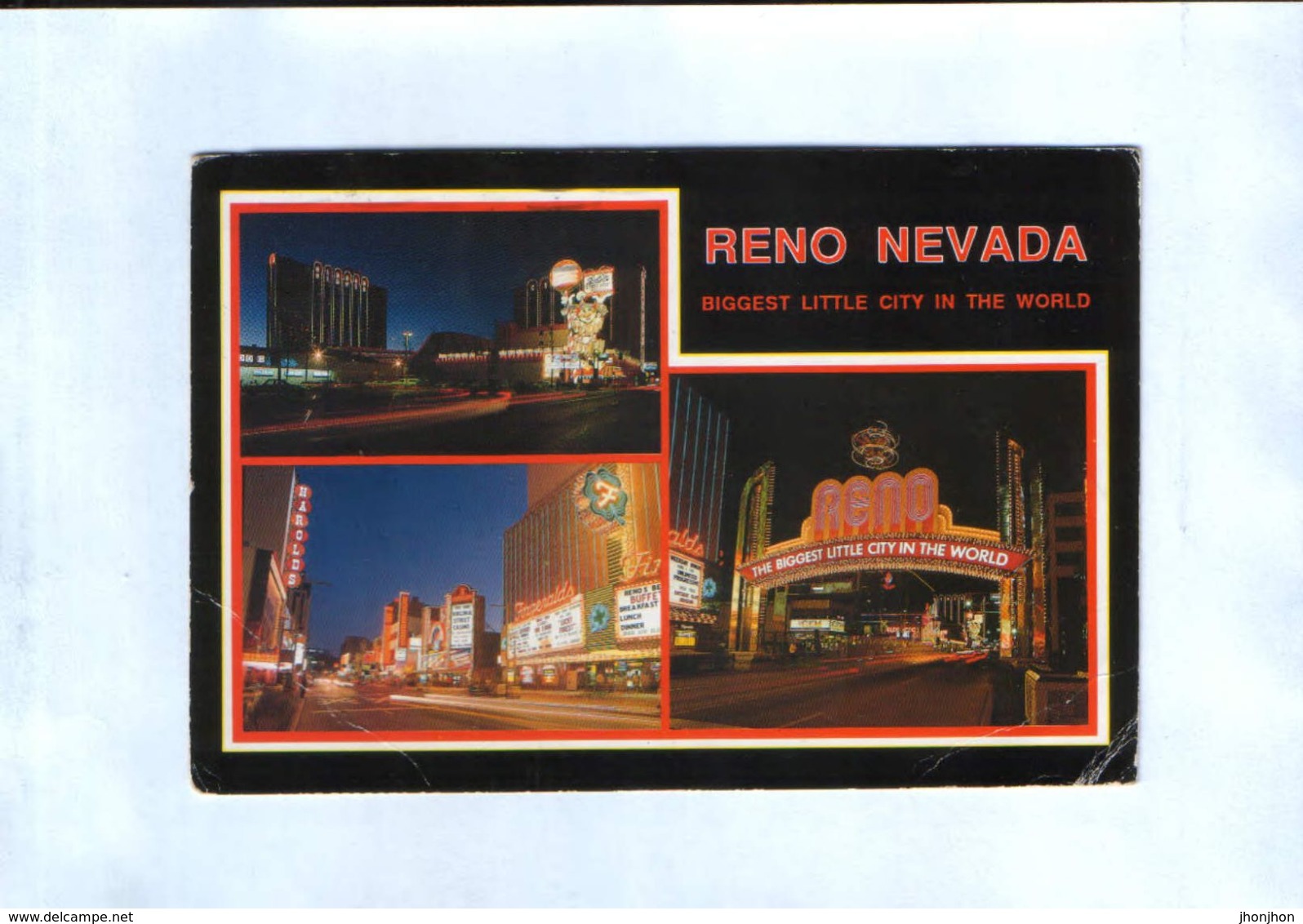 United States - Postcard Written In 1991   - Reno - Nevada ,biggest Little City In The World - 2/scan - Reno