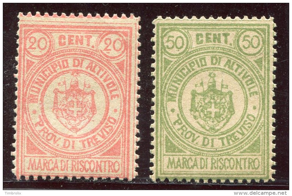 ITALIE - MARCA DI RISCONTRO - MUNICIPIO DI ALTIVOLE (Vénétie) - 20 &amp; 50 CENT - Fiscaux