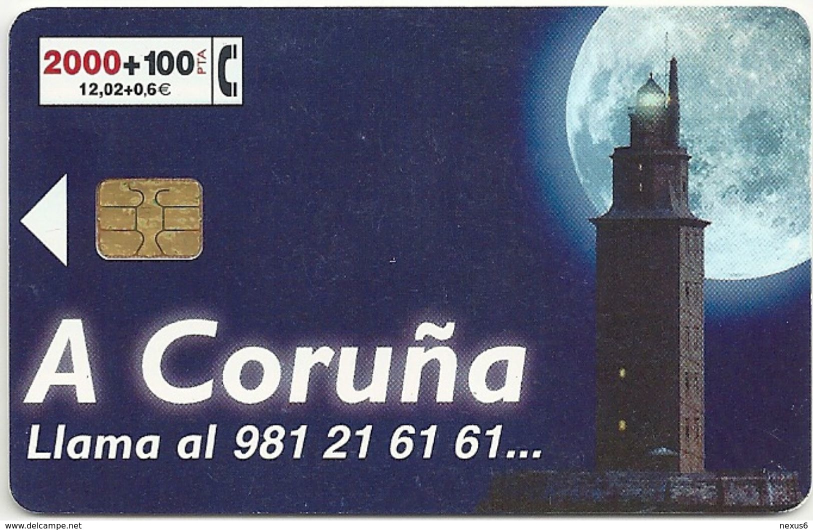 Spain - Telefonica - A Coruña - CP-162 - 07.1999, 12.000ex, Used - Werbekarten