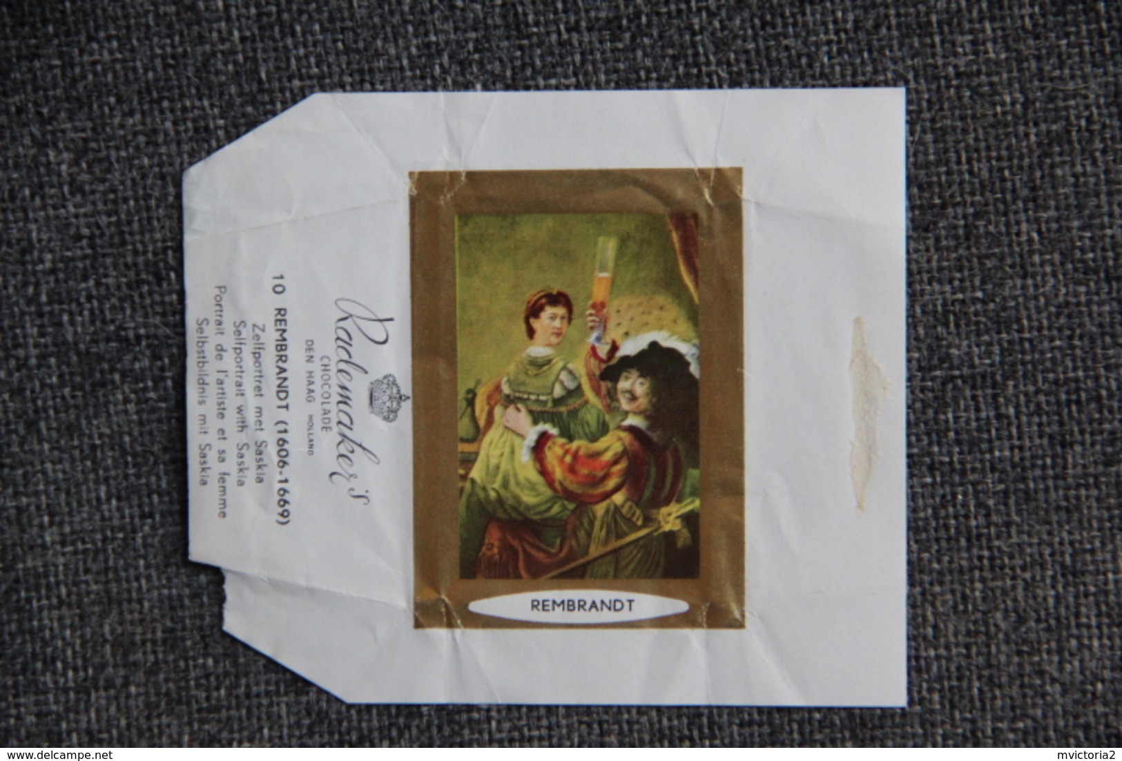 Lot de 9 étiquettes - CHOCOLAT RADEMAKER - DEN HAAG HOLLAND - Série de Peintres Flamands.