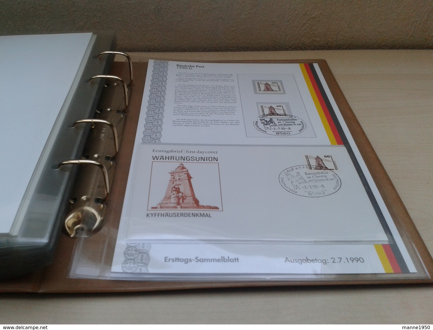 BRD Ersttagsblätter Sammlung Jahrgang 1990 Marken postfrisch, gestempelt und auf FDC