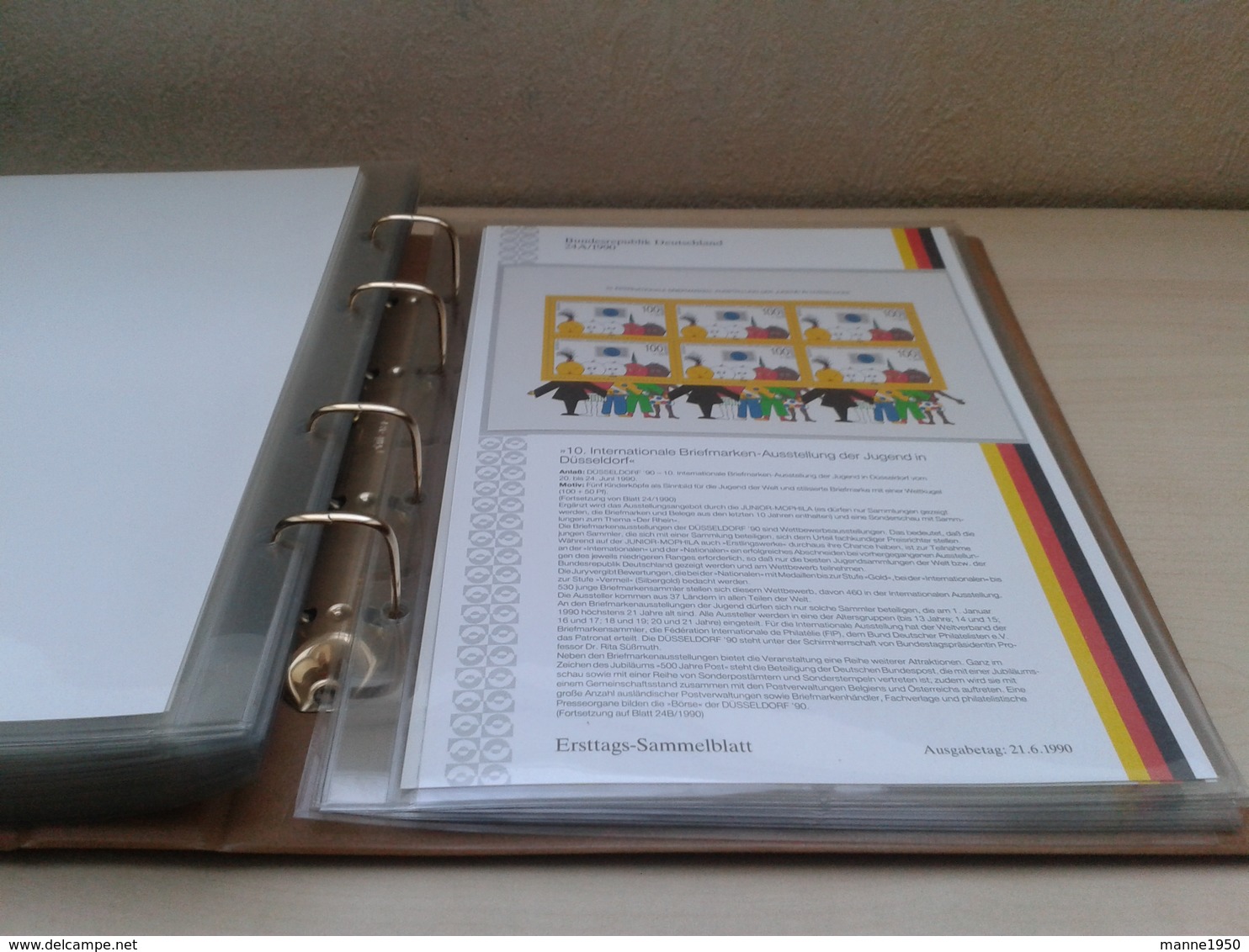 BRD Ersttagsblätter Sammlung Jahrgang 1990 Marken postfrisch, gestempelt und auf FDC