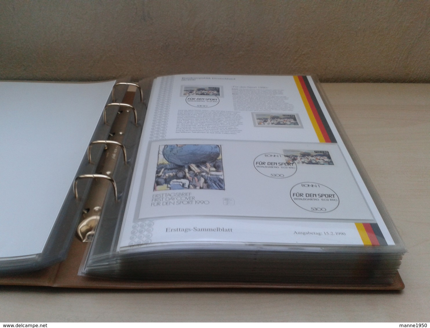 BRD Ersttagsblätter Sammlung Jahrgang 1990 Marken postfrisch, gestempelt und auf FDC