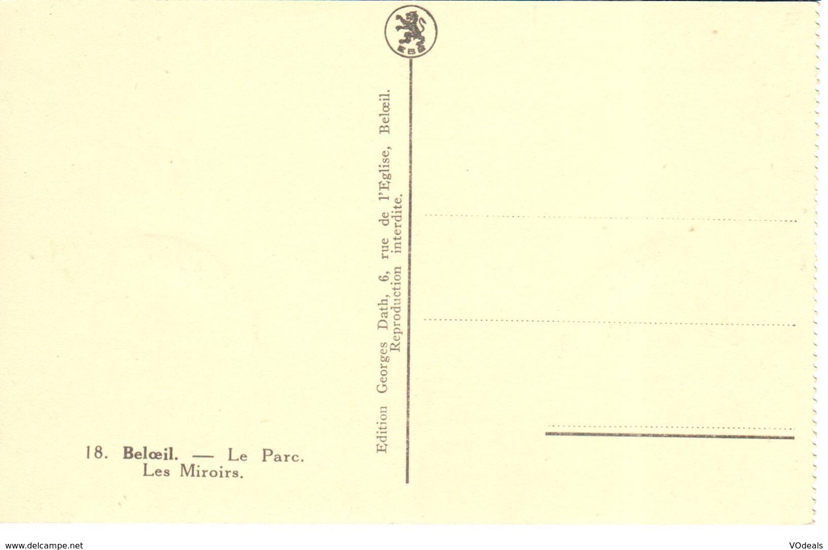 Beloeil - CPA - Le Parc Et Les Miroirs - Belöil