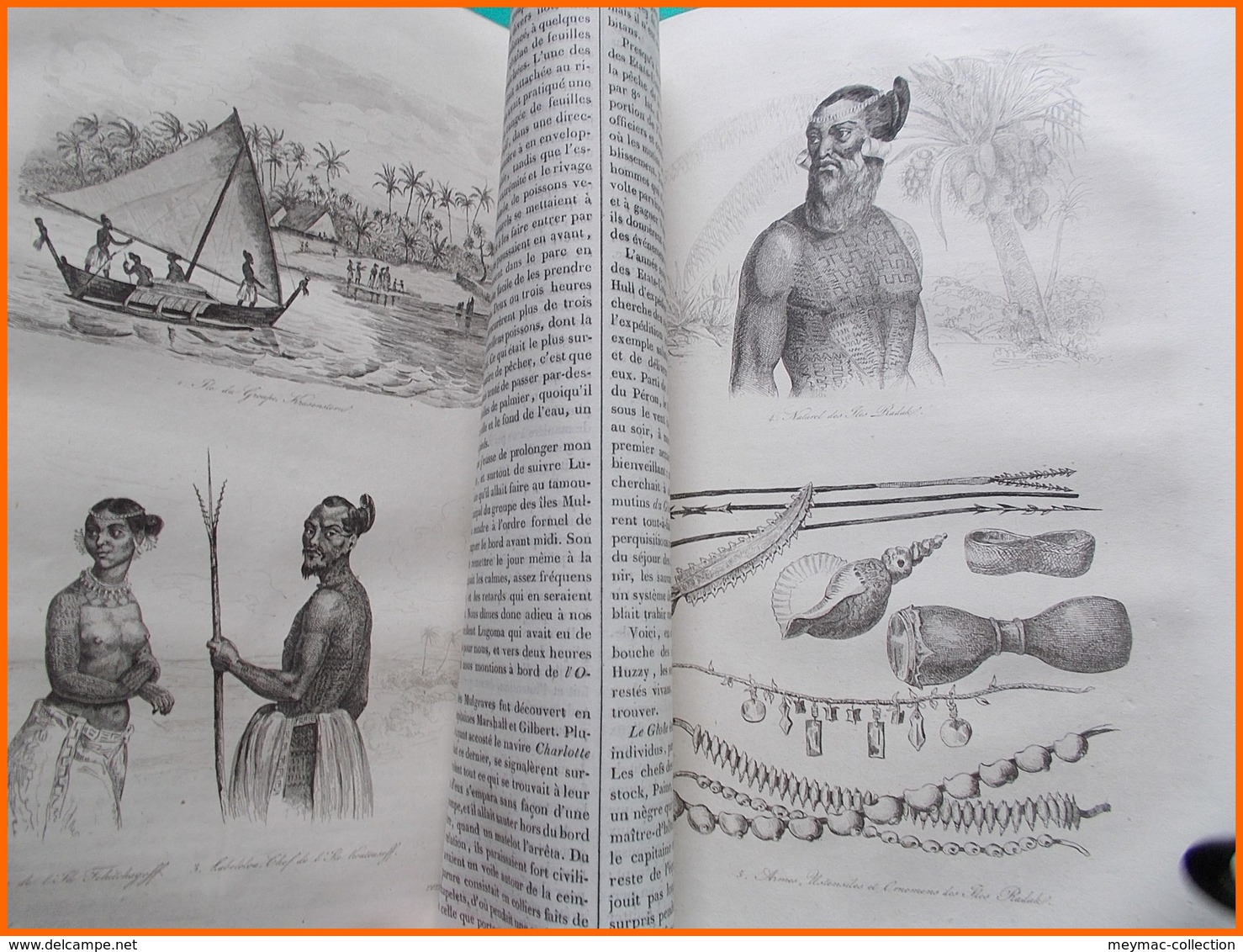 1834 VOYAGE PITTORESQUE AUTOUR DU MONDE DUMONT D'URVILLE TENRE PARIS 2 TOMES cartes illustrations beaux exemplaires