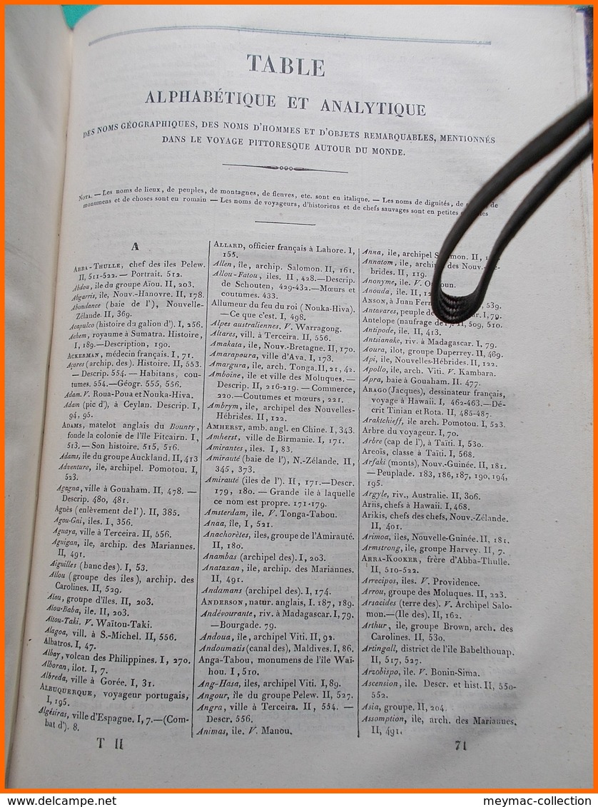 1834 VOYAGE PITTORESQUE AUTOUR DU MONDE DUMONT D'URVILLE TENRE PARIS 2 TOMES cartes illustrations beaux exemplaires