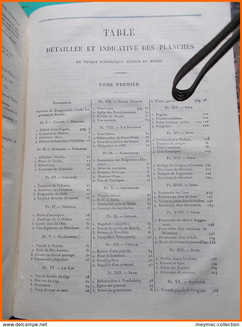 1834 VOYAGE PITTORESQUE AUTOUR DU MONDE DUMONT D'URVILLE TENRE PARIS 2 TOMES cartes illustrations beaux exemplaires