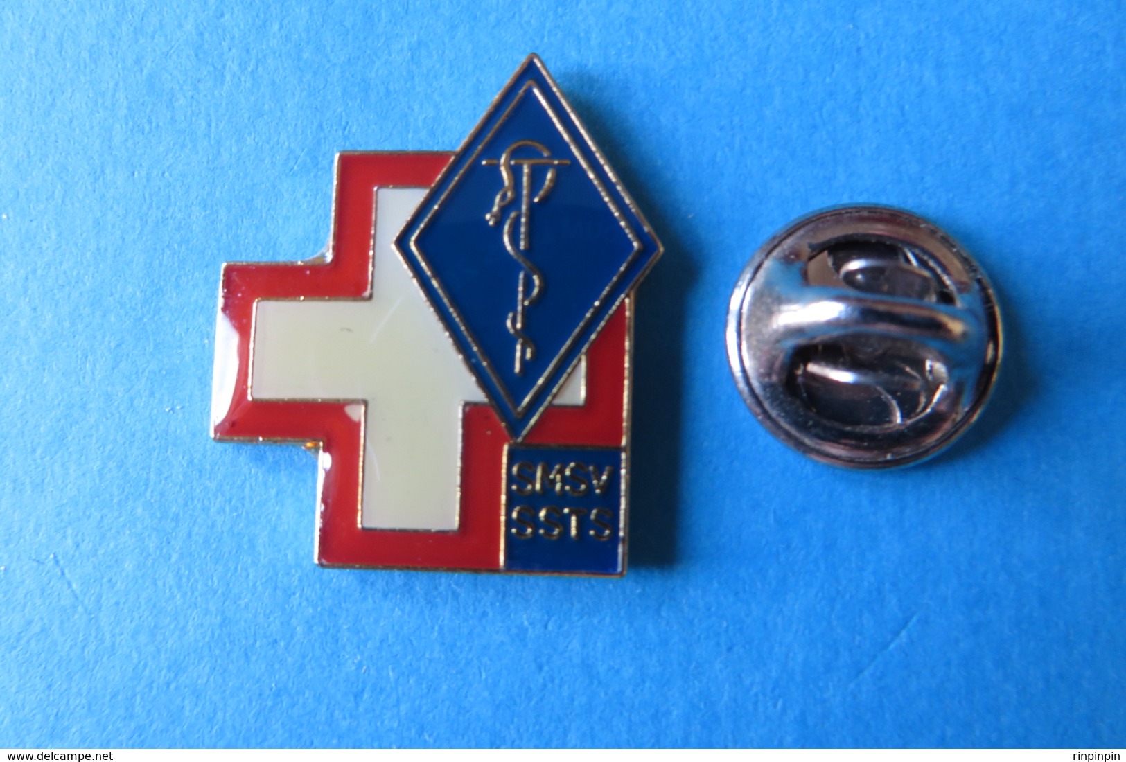 Pin's,CROIX ROUGE, Médical Caducée Serpent, Militaire Suisse, SMSV SSTS - Medical