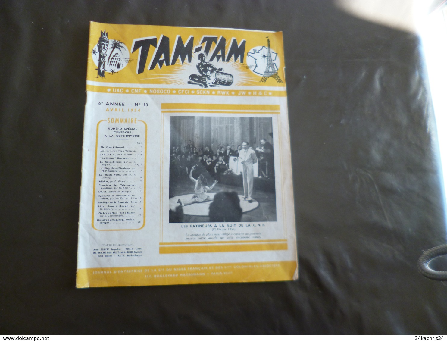 Journal Afrique Tam Tam Avril 1954 N°13 19 Pages Numéro Spécial Côte D'Ivoire - 1950 à Nos Jours