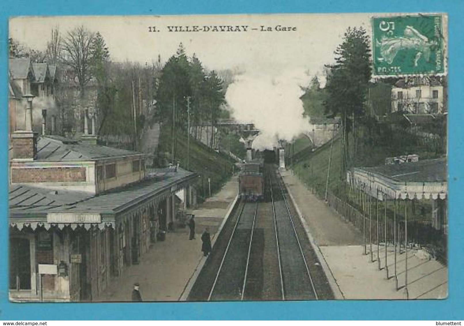 CPA 11 - Chemin De Fer Arrivée Du Train En Gare De VILLE D'AVRAY 92 - Ville D'Avray