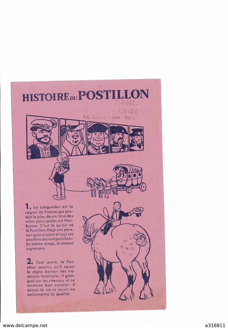 BUVARD  HISTOIRE DU POSTILLON - V