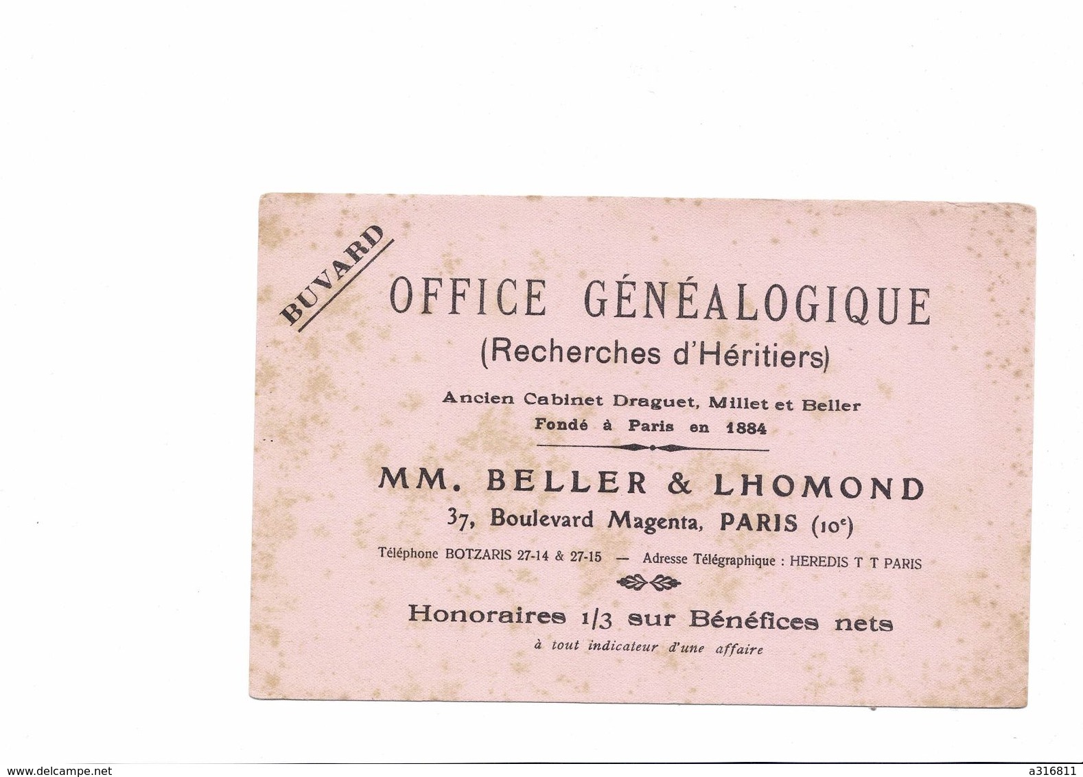 BUVARD   OFFICE GENEALOGIQUE - B