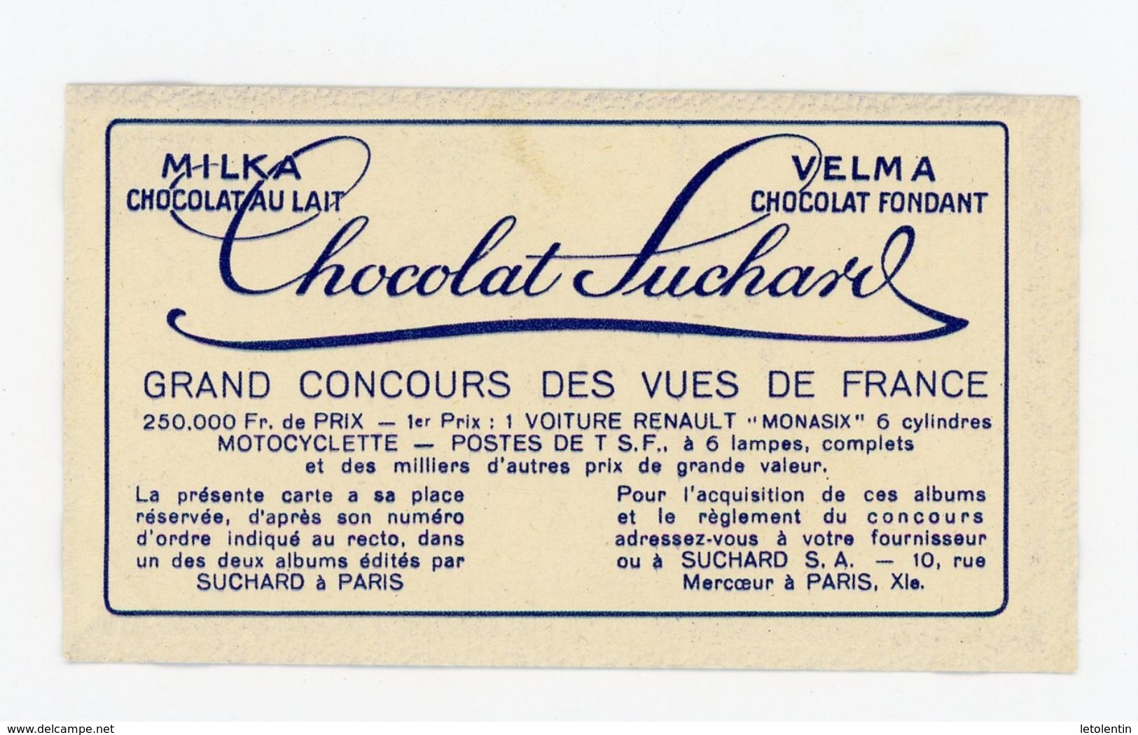 CHOCOLAT SUCHARD - VUES DE FRANCE - 562 - PARTHENAY, STATUE "LE PAIN" (DEUX SÈVRES) - Suchard