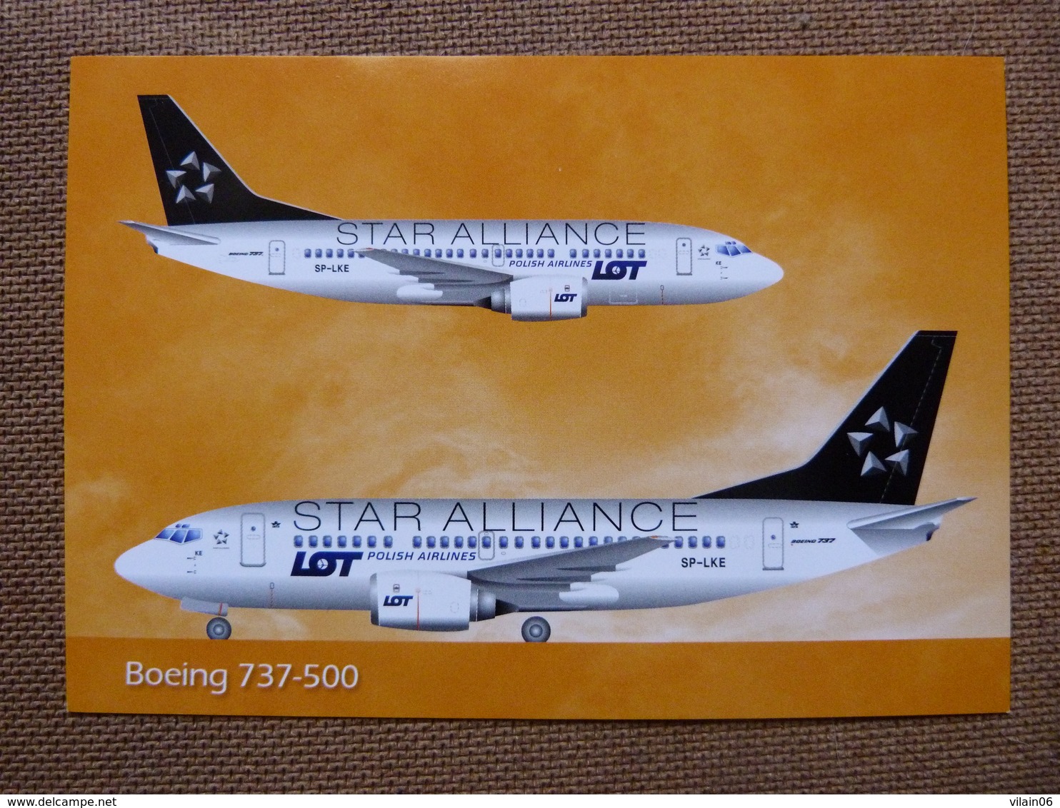 AIRLINE ISSUE / CARTE COMPAGNIE    LOT  STAR ALLIANCE   B 737 500 - 1946-....: Era Moderna