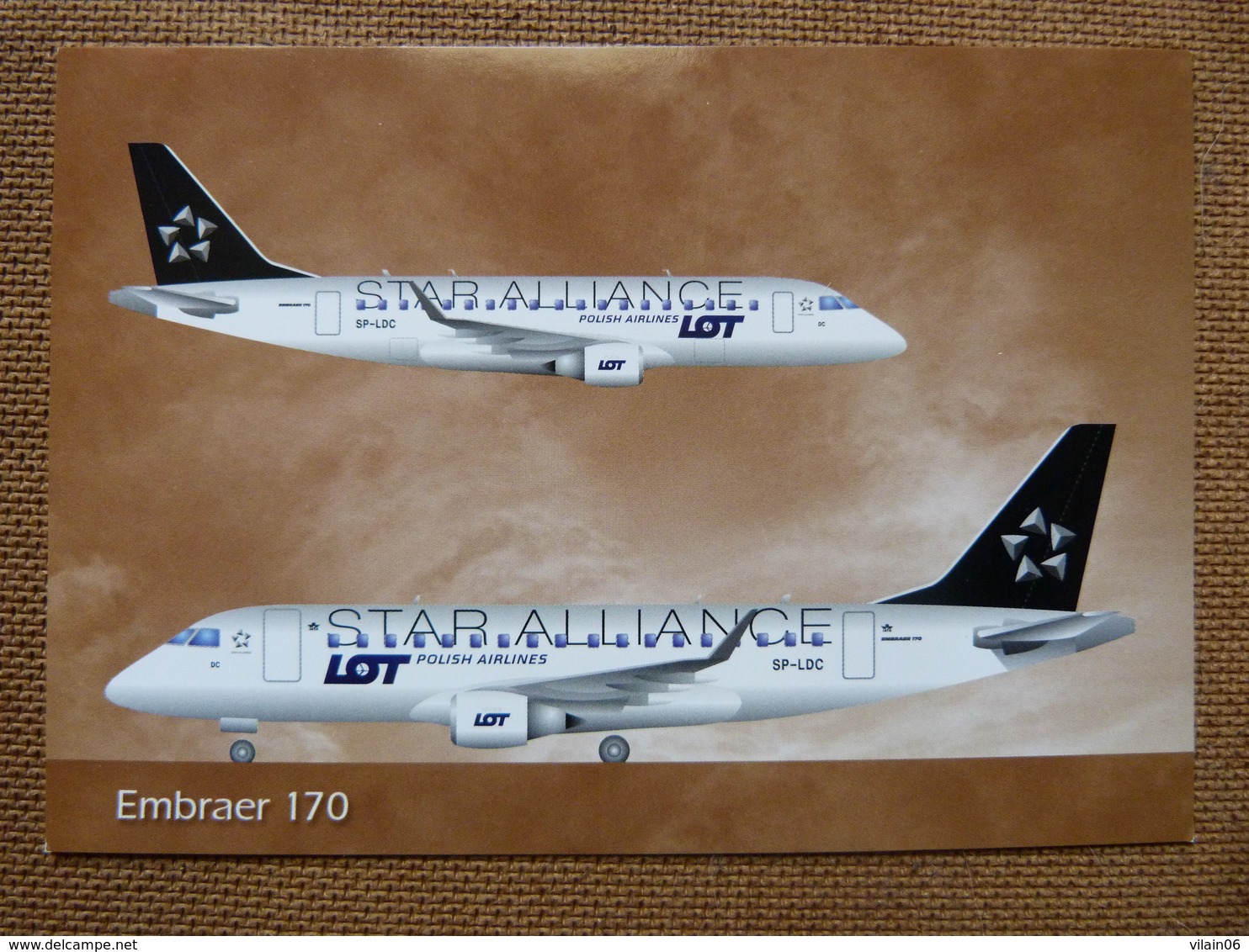 AIRLINE ISSUE / CARTE COMPAGNIE    LOT  STAR ALLIANCE  EMBRAER 170 - 1946-....: Moderne