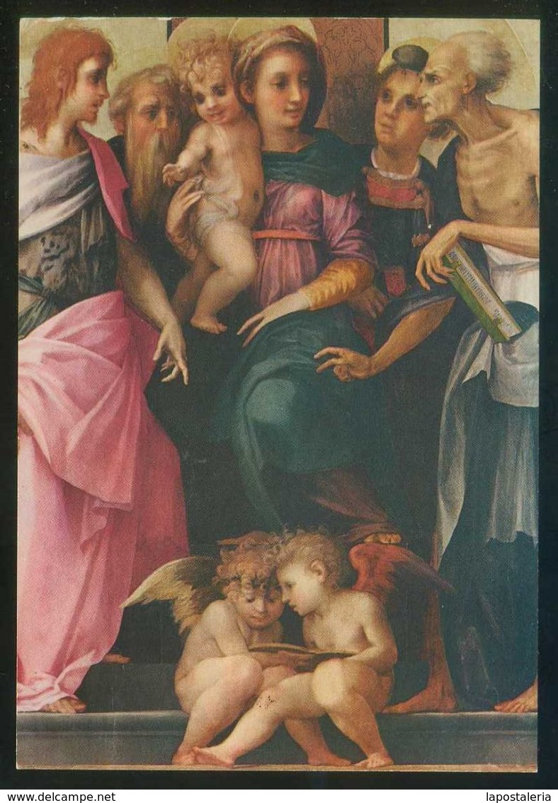 Italia. Firenze. *Galleria Uffizi. Rosso Fiorentino. Madonna In Trono E Santi* Nueva. - Pinturas, Vidrieras Y Estatuas