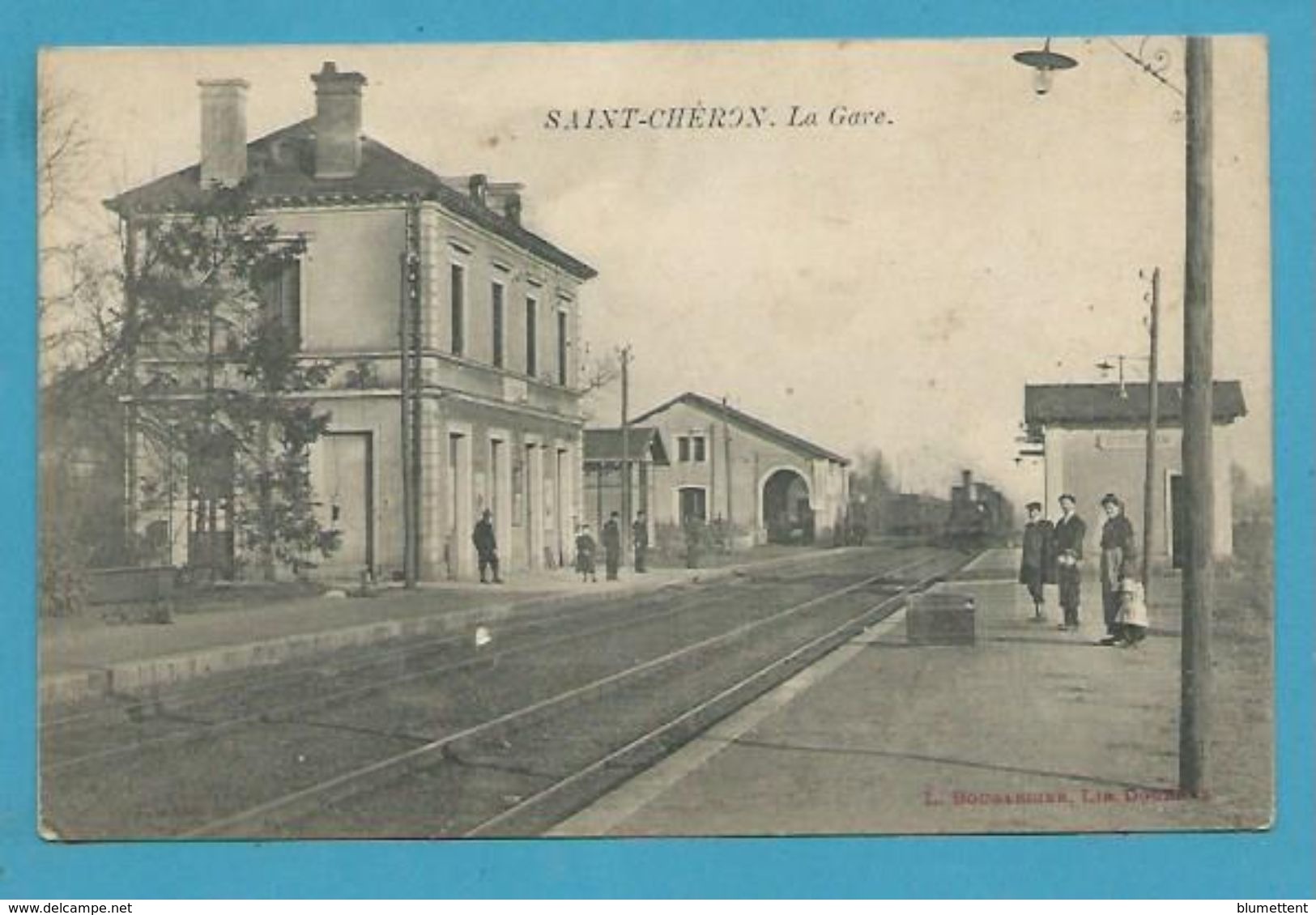 CPA - Chemin De Fer Arrivée Du Train En Gare De SAINT-CHERON 91 - Saint Cheron