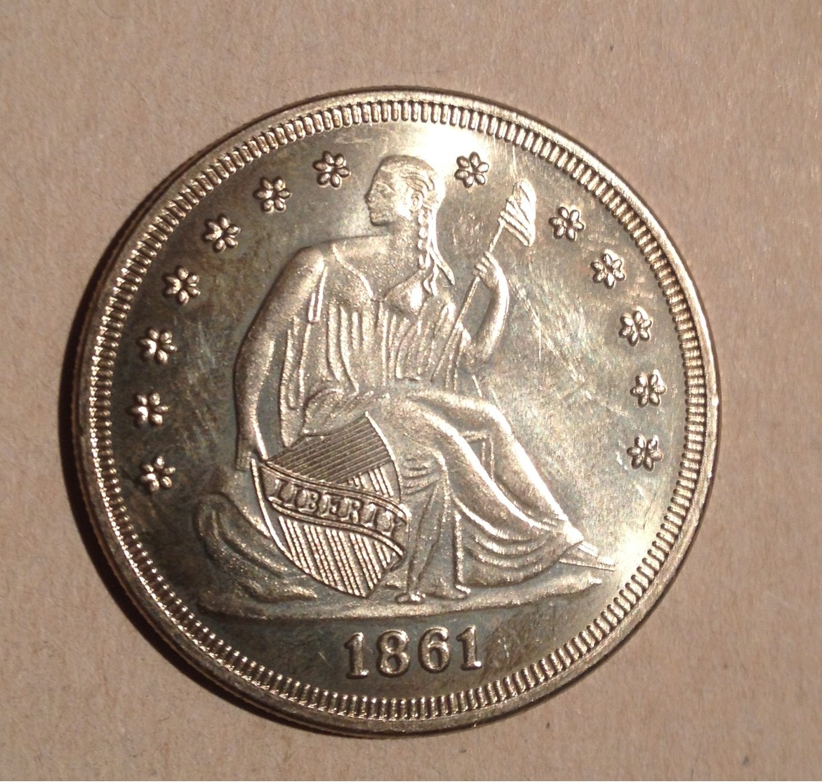TOKEN JETON GETTONE U.S.A. HALF DOLAR 1861 - Monetari/ Di Necessità