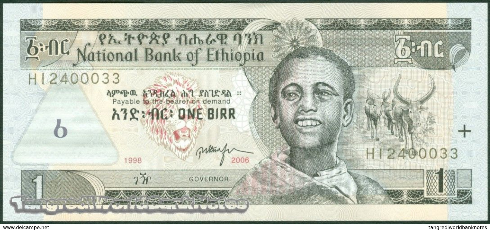 TWN - ETHIOPIA 46d - 1 Birr 2006 Prefix HI UNC - Etiopia