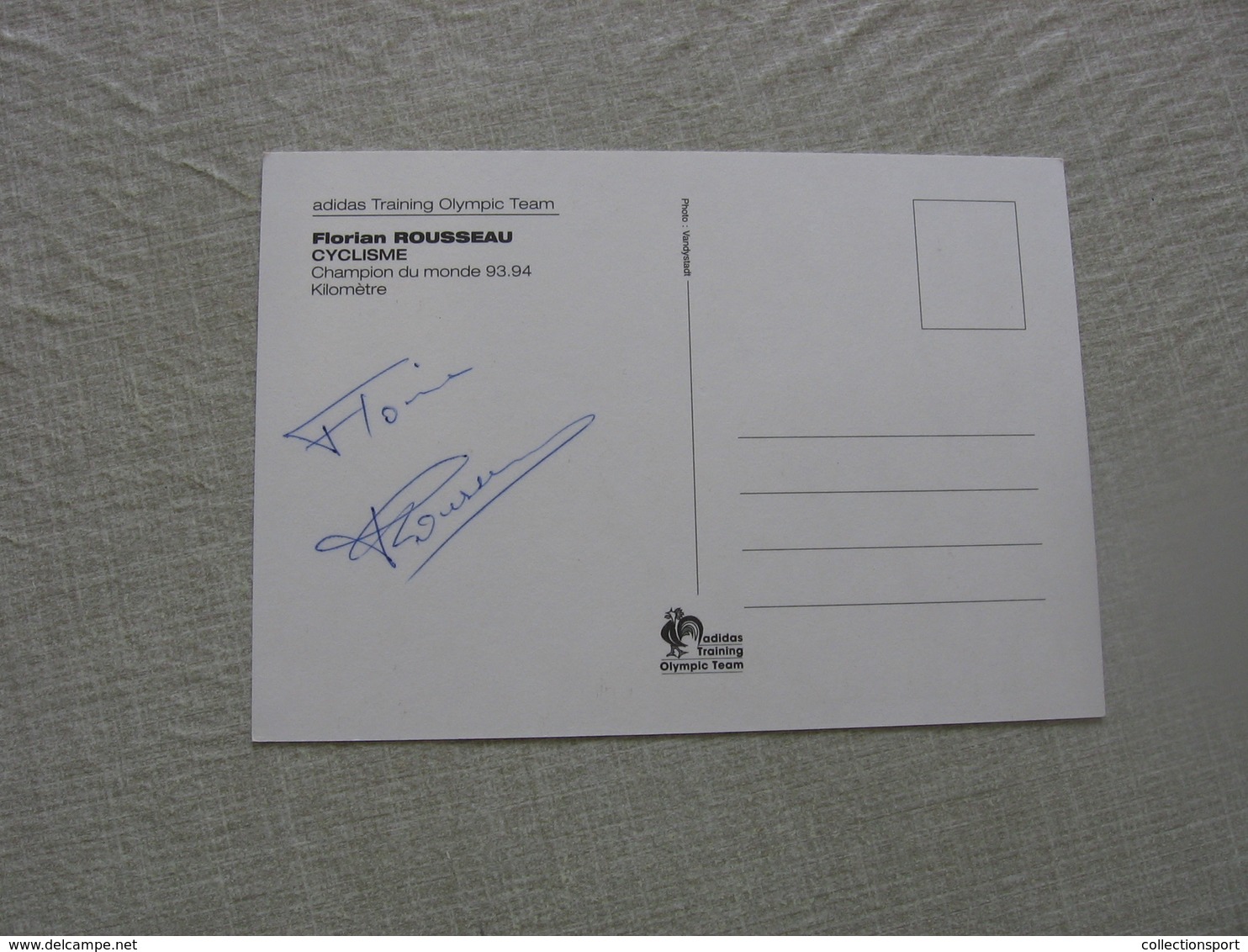 Cyclisme - Autographe - Carte Signée Florian Rousseau - Ciclismo