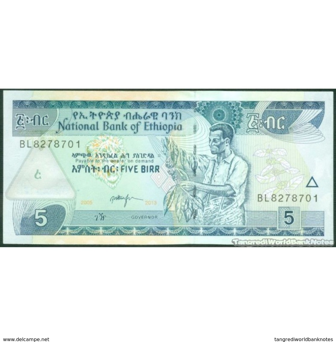 TWN - ETHIOPIA 47f - 5 Birr 2013 Prefix BL UNC - Etiopia