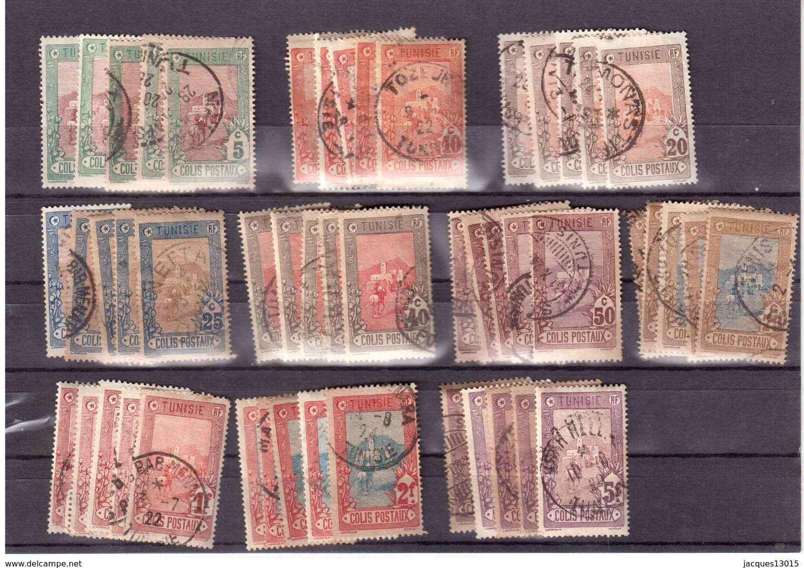 Tunisie. Colis Postaux (1 - 10) 1906 10 Valeurs. Série Complète. 5 Exemplaires - Used Stamps