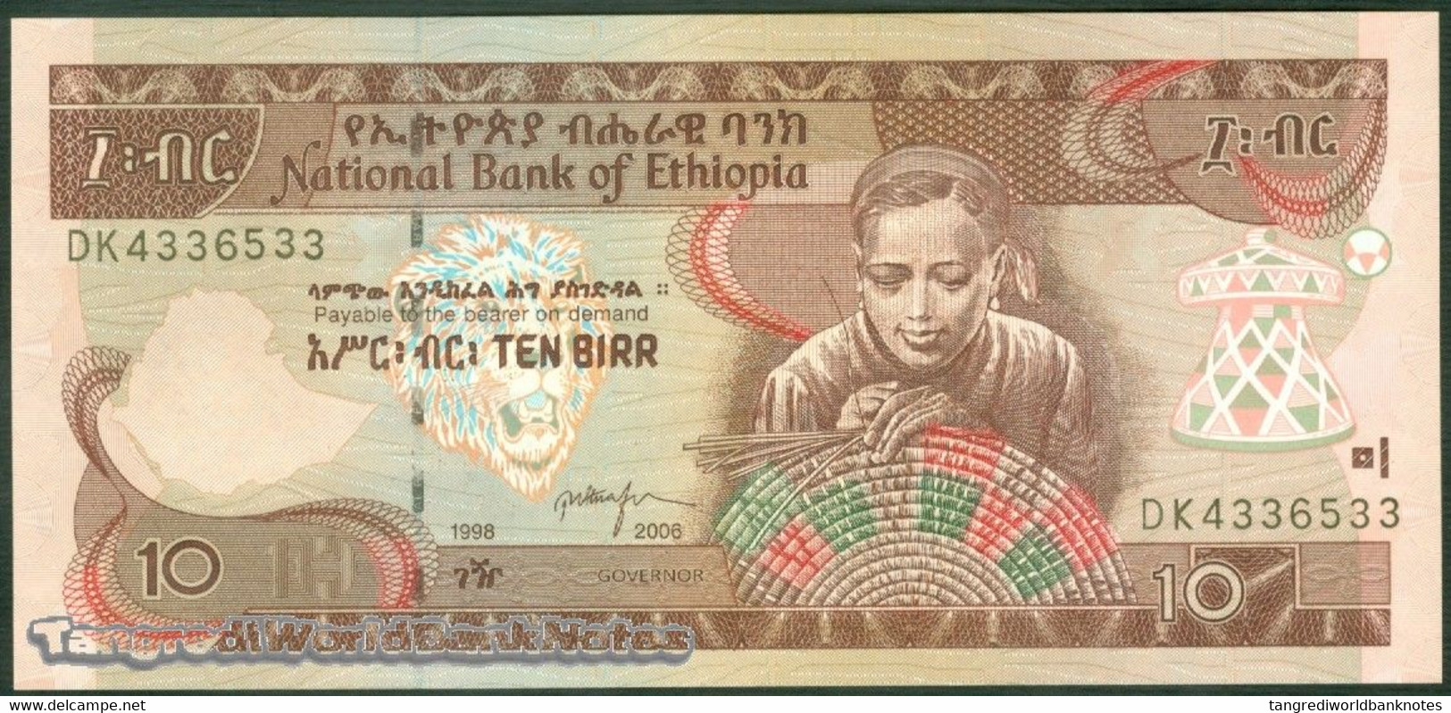 TWN - ETHIOPIA 48d - 10 Birr 2006 Prefix DK UNC - Etiopia