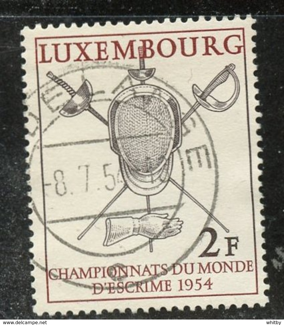 Luxembourg 1954 2f Fencing Swords Issue #298 - Oblitérés