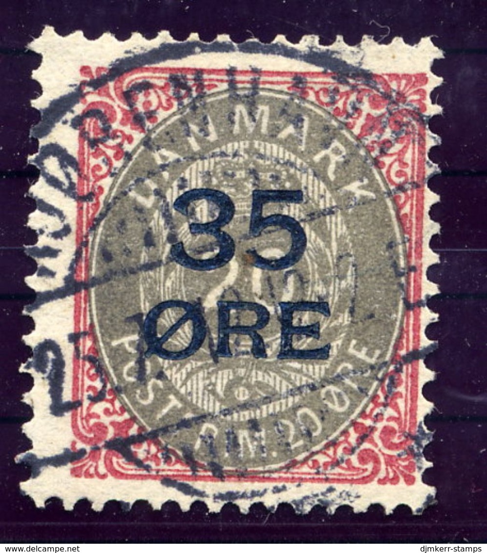 DENMARK 1912 Surcharge 35 Øre On 20 Øre, Used.  Michel 61 I - Gebraucht