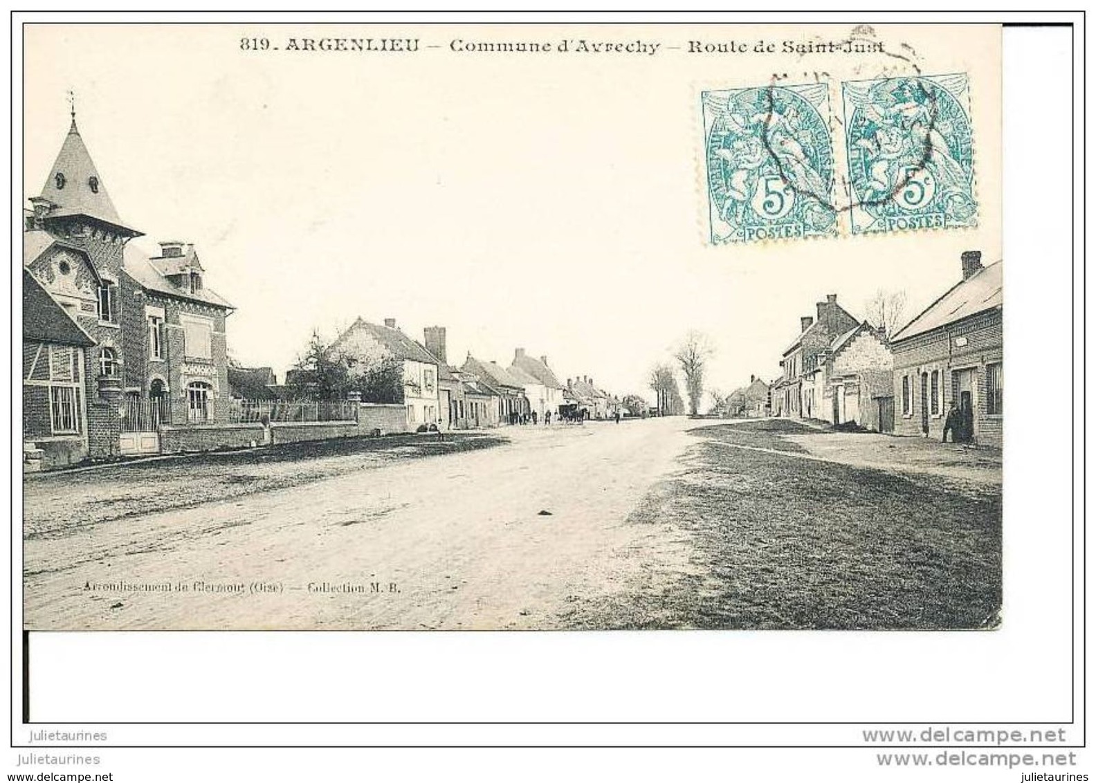 60 ARGENLIEU COMMUNE D'AVRECY ROUTE DE SAINT JUST CPA BON ETAT - Other & Unclassified