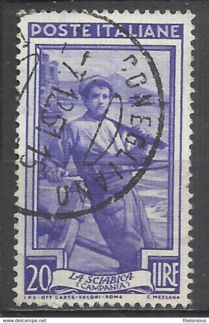 Timbro Tondo - CONEGLIANO 7-12-51  20 Lire Italia Al Lavoro - 1946-60: Usati